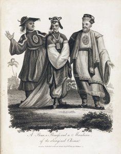 Um Príncipe, uma Princesa e um Mandarim dos chineses aborígenes. de Unbekannt