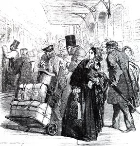 Um estado caótico da estação de Birmingham. de Unbekannter Künstler