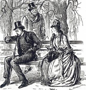Um casal a praticar quiromancia. de Unbekannt
