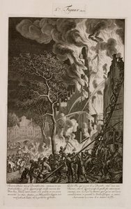 Um incêndio numa refinaria de açúcar, Amesterdão, Holanda, 29 de Dezembro de 1669 de Unbekannt
