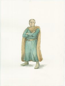 Uma ilustração de reconstrução mostrando o Duque Guilherme da Normandia cerca de 1066 de Unbekannter Künstler