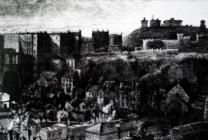 Uma vista de Edimburgo de Unbekannt