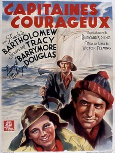 Cartaz do filme Captain Courageous de Victor Fleming com Freddie Bartholomew (criança) Spencer Tracy e Lionel Douglas 1937 (depois de Rudyard Kipling) de Unbekannt