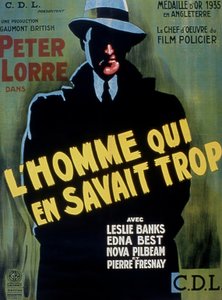 Cartaz do filme THE MAN WHO KAWAN TOO MECH de AlFredhitchCock com Peter Lorre 1934 de Unbekannt
