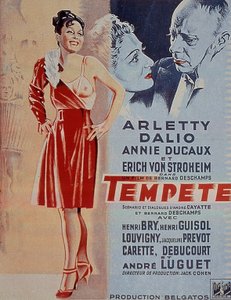 Cartaz do filme Tempete de BernardDeschamps com Arletty 1940 de Unbekannt