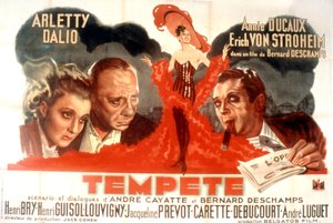 Cartaz do filme Tempete de BernardDeschamps com Arletty Marcel Dalio Annie Ducaux e Erich Von Stroheim 1940 de Unbekannt