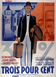 Cartaz do filme Three Percent de Jean-Dreville 1933is France de Unbekannt