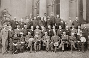 Os membros coloniais africanos da Convenção da União mais estreita de 1908 que chegaram a termos que resultaram na aprovação pelo Parlamento Britânico da Lei da África do Sul de 1909.
