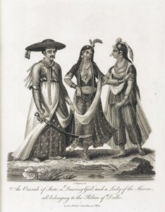 Uma Omrah de Estado; uma Dançarina; e uma Senhora do Harem, Índia. de Unbekannt