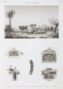Poder Animal Irrigação movida a animais, Egito, c 1798 de Unbekannt