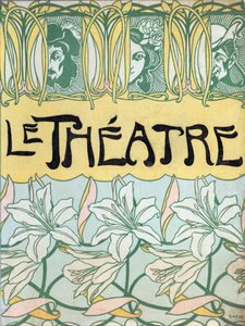 Capa de livro em estilo Arte Nova, "Le Théatre". de Unbekannter Künstler