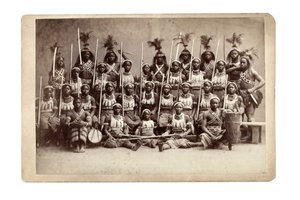 Palestra do Grupo Ashanti, Alemanha 1890s (foto a p/b) de Unbekannt