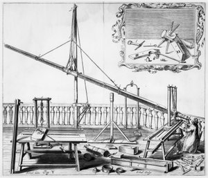 Astrónomo que usa um telescópio de madeira de Unbekannt