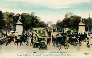 Avenue des Champs - Elysées, Paris, c. 1900 de Unbekannter Künstler