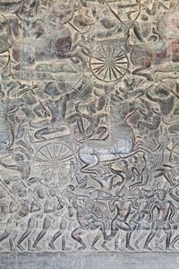 Relevos de base na galeria norte de Angkor wat, Camboja de Unbekannter Künstler