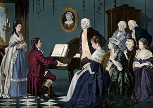 Beethoven a tocar no Wolfgang Amadeus Mozart 