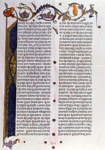 Página da Bíblia 36 linhas de Gutenberg, Mainz de Unbekannter Künstler
