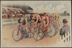 Cena da corrida de bicicleta de Unbekannter Künstler