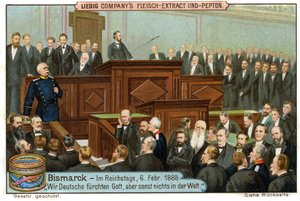 Bismarck no Reichstag de Unbekannter Künstler