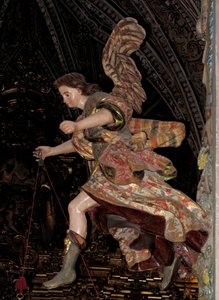Anjo saltitante - Escultura, arte barroca de Unbekannter Künstler