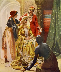 Preparativos para a noiva de Unbekannter Künstler