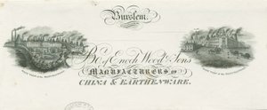 Burslem - Projeto de lei de Enoch Wood & Sons: gravura, séc. de Unbekannt