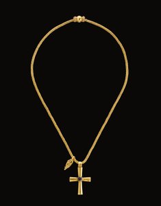 Ouro Bizantino e Cruz de Vidro, século 5-7 de Unbekannt