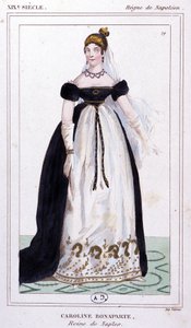Caroline Bonaparte, c. 1810 (gravura) de Unbekannter Künstler