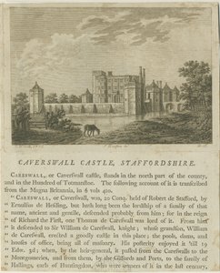 Castelo Caverswall: gravura em placa de cobre, 8 de março de 1776 de Unbekannt