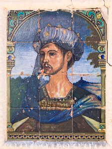 Pintura em cerâmica na Casa del Rey Moro, a Casa do Rei Mouro, Ronda, Província de Málaga, Espanha de Unbekannt