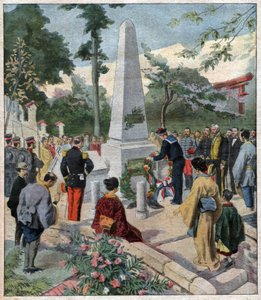 Cerimónia para os mortos, Japão. Memorial no Japão. de Nicolas Liez