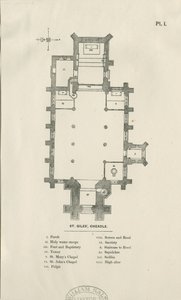 Cheadle - Igreja de St. Giles: gravura em madeira, sd [séc. XIX] de Unbekannt