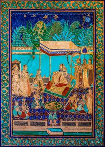 Pátio Chittra Shala com pinturas finas virtuosas, Taragarh Fort, Bundi, Bundi, Rajasthan, Índia, Ásia (foto) de Unbekannter Künstler