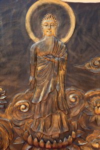 Chua Thien Lam Go pagode budista. Shakyamuni Buddha. Varada mudra : gesto de caridade. Thay Ninh. Vietnam de Unbekannt