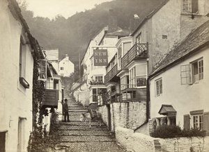 Clovelly, Torridge, Devon, Reino Unido (foto a p/b) de Unbekannter Künstler