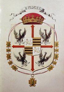 Brasão de armas da família Gonzaga (gravura) de Unbekannter Künstler