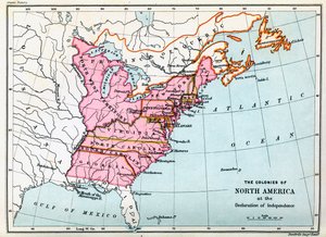 Colónias da América do Norte em 1776 (imprimir) de Unbekannter Künstler
