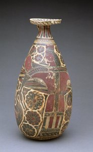 Alabastron coríntio, com uma "Senhora dos Animais" alada, grega, período arcaico, c.600 a.C. (terracota) de Unbekannt