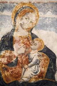 Afresco decadente na igreja de Santa Maria dell