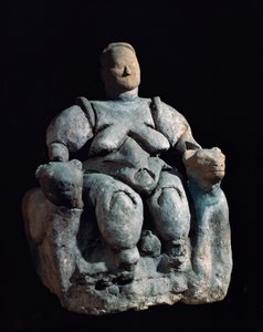 Deusa mãe, estátua de terracota. 8000-6000 DC vindo de Catal Huyuk de Unbekannt