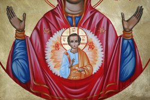 Detalhe de um ícone na igreja búlgara de Santo Estêvão Istambul Turquie de Unbekannt