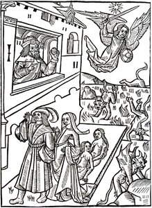 Demônios são perseguidos pelo Arcanjo São Miguel, enquanto os humanos continuam suas atividades