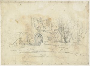 Dudley Castle - "The Warden" s Tower ": desenho a lápis, sd [ Séc. 19] de Unbekannt