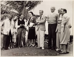 Edward, Duque de Windsor (1894-1972) e Wallis, Duquesa de Windsor (1896-1986) em um Torneio de Golfe em Nassau de Unbekannt