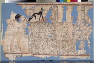 Egipto: Papiro da 19ª dinastia, em nome da Praemheb. Museu de arqueologia mediterrânica, Marselha de Unbekannter Künstler