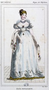 Elisa Bonaparte Baciocchi, c. 1810 (gravura) de Unbekannter Künstler