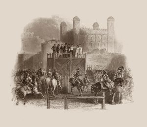 Execução de John Dudley em 1553 (gravura) de Unbekannter Künstler