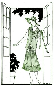 Moda: vestido em maio de 1925 de Unbekannter Künstler
