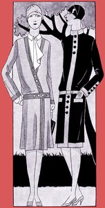 Moda: vestidos para a primavera de 1928 de Unbekannter Künstler