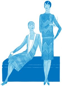Moda: vestidos para a primavera de 1928 de Unbekannter Künstler